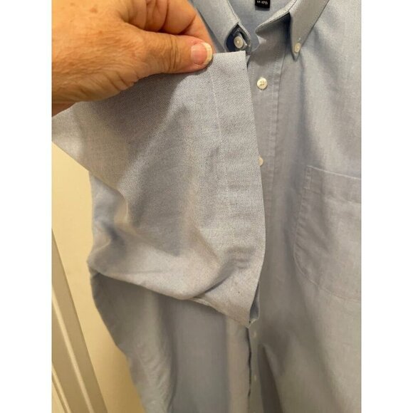 Bill Blass Studio Mens XLT Light Blue Button-Up Shirt With Comfort‎ Flex Collar - Picture 6 of 11